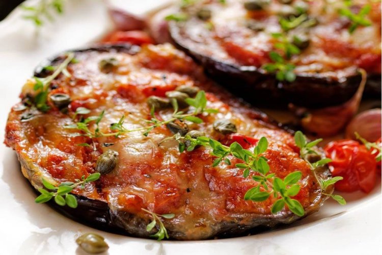 Eggplant with Tomatoes in Air Fryer
