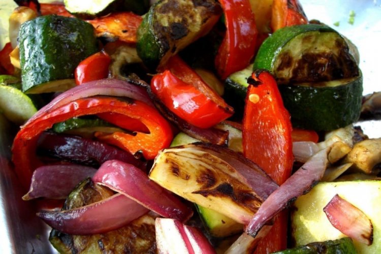 Baked Eggplant with Vegetables in Air Fryer