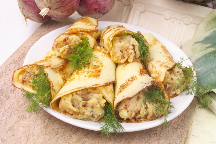 With Potatoes and Green Onions