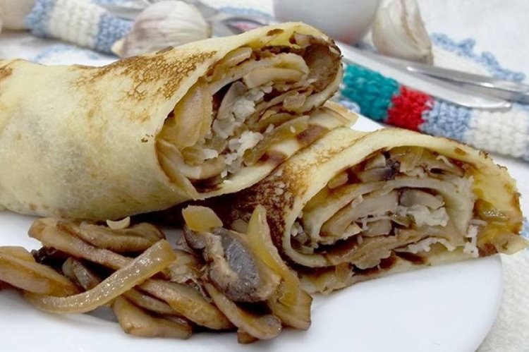 Mushroom Filling for Pancakes