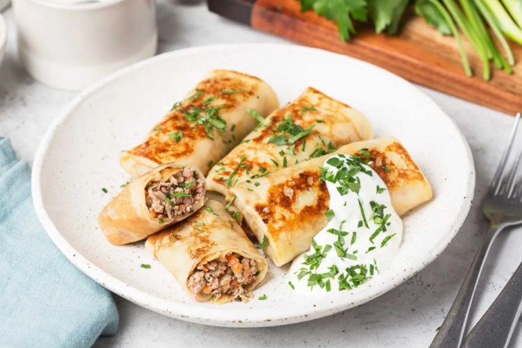 With Minced Meat and Vegetables