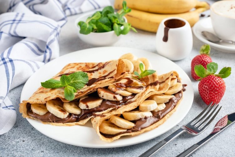 Nutella and Banana Filling for Pancakes