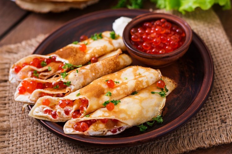 Red Caviar and Cream Cheese Filling