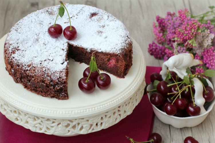 Chocolate Cherry Pie with Whey