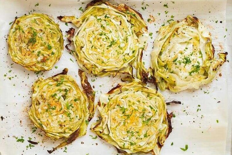 Baked Cabbage in an Air Fryer