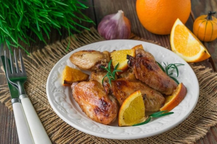 Air Fryer Chicken Wings in Orange Marinade