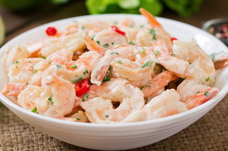 Camarones con mayonesa en freidora de aire