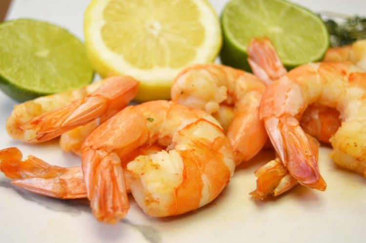 Camarones con limón y ajo en freidora de aire