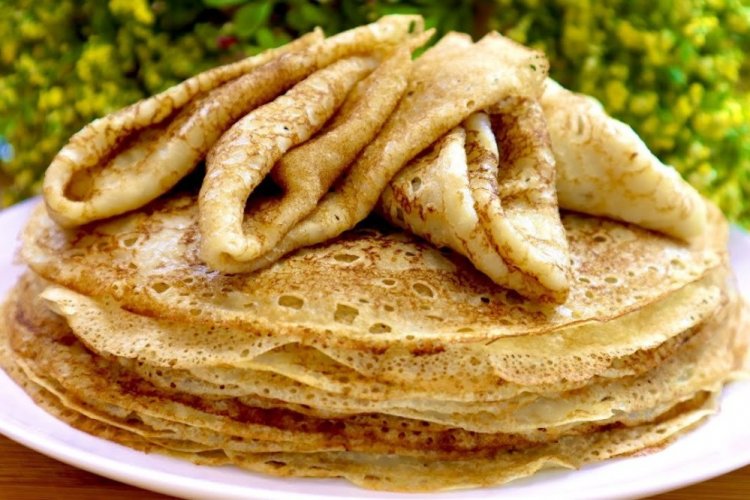 Pancakes without Eggs on Mineral Water
