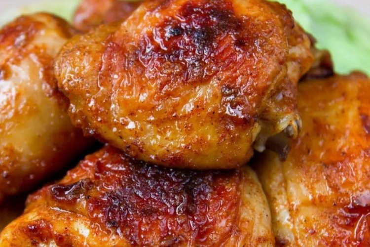 Chicken Thighs in Honey-Mustard Marinade in an Air Fryer
