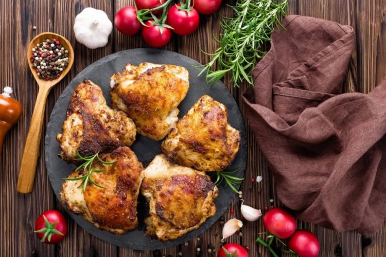 Chicken Thighs with Garlic Marinade in an Air Fryer