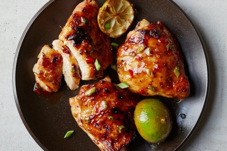 Chicken Thighs with Lime and Hot Pepper in an Air Fryer