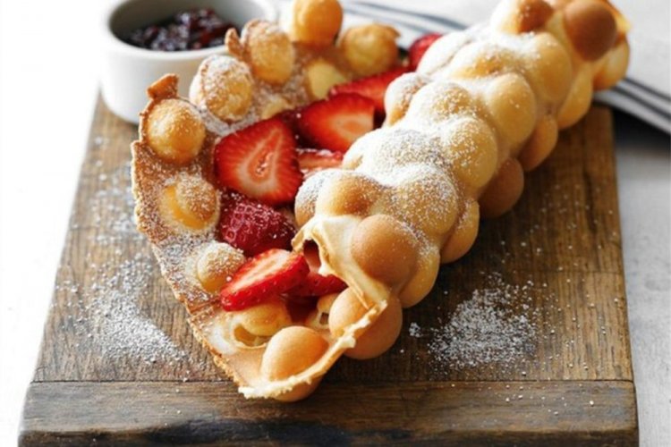 Hong Kong Waffles with Evaporated Milk