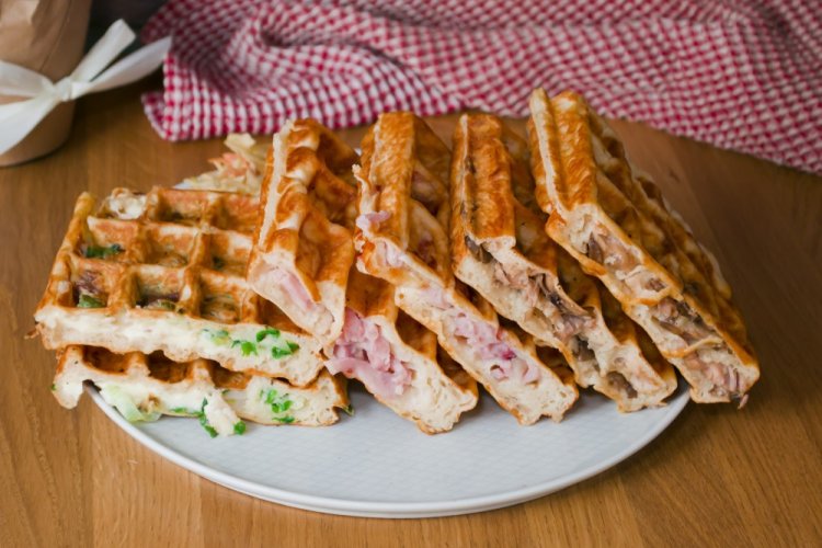 Stuffed Potato Waffles in a Waffle Maker