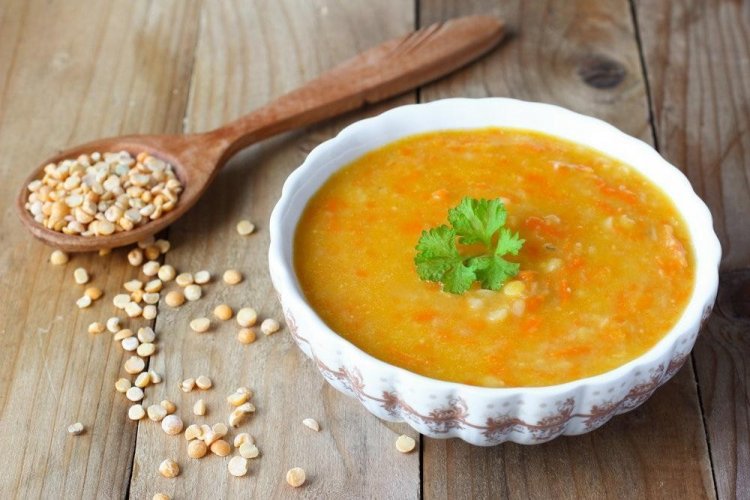 Sopa de guisantes para niños