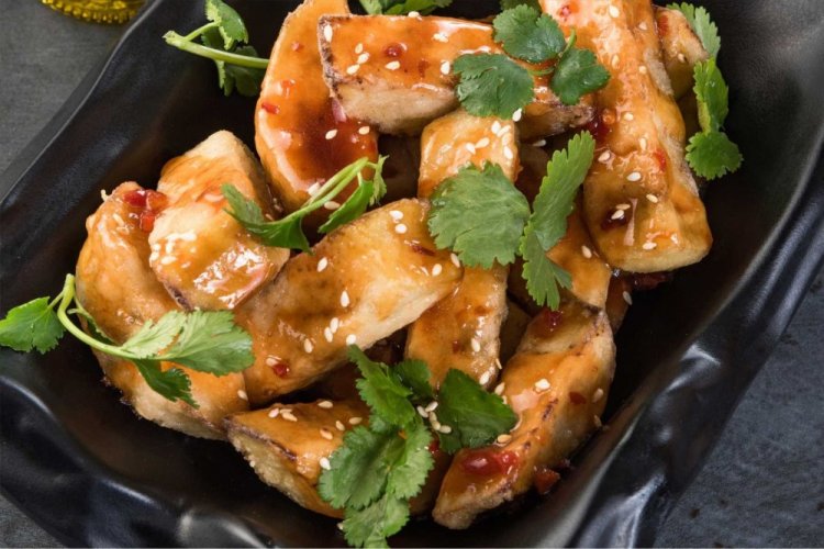 Eggplant in Soy Batter