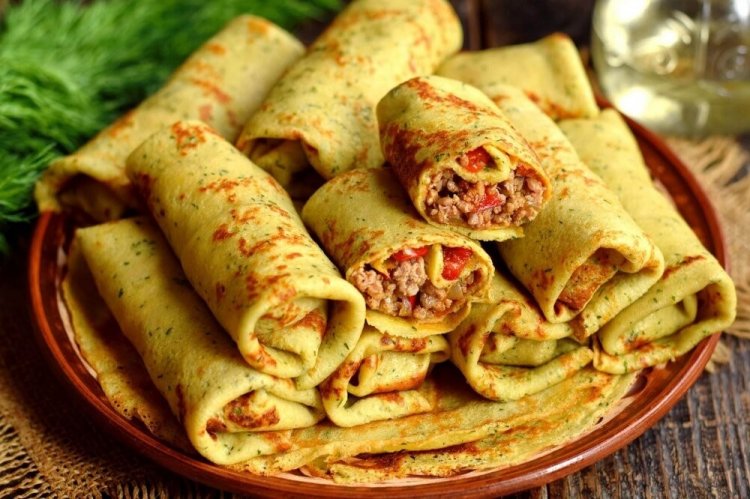 Meat and Vegetable Filling for Pancakes