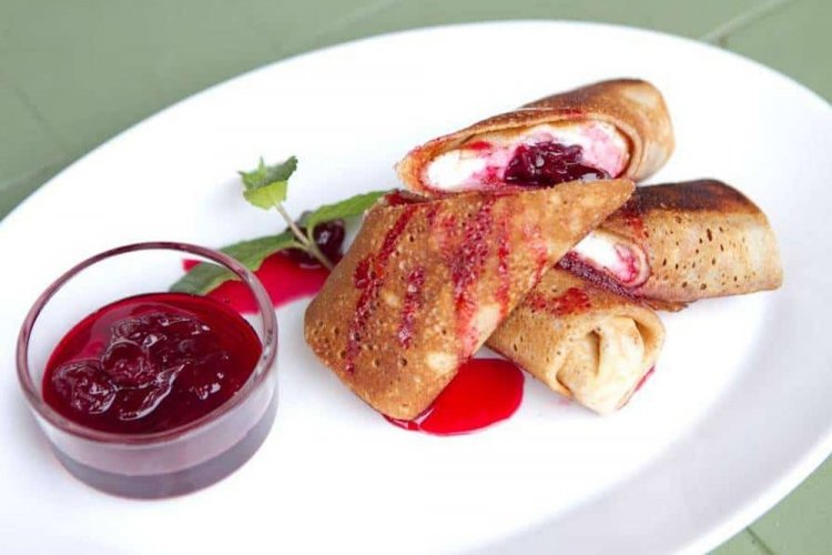 With Cottage Cheese and Jam