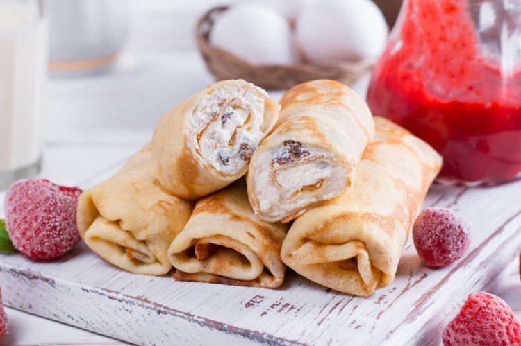 Cottage Cheese and Chocolate Filling for Pancakes