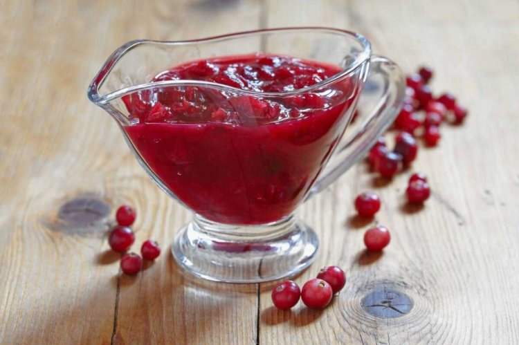 Salsa de arándanos saludable