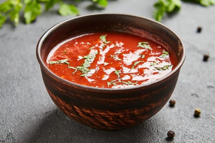 Salsa de tomate saludable para shawarma