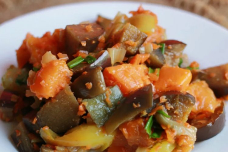 Estofado de berenjena y calabaza