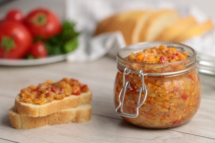 Eggplant Spread with Tomatoes