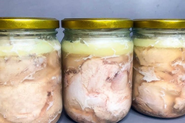 Pollo enlatado en olla de cocción lenta