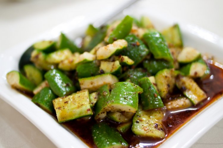 Korean Smashed Cucumbers