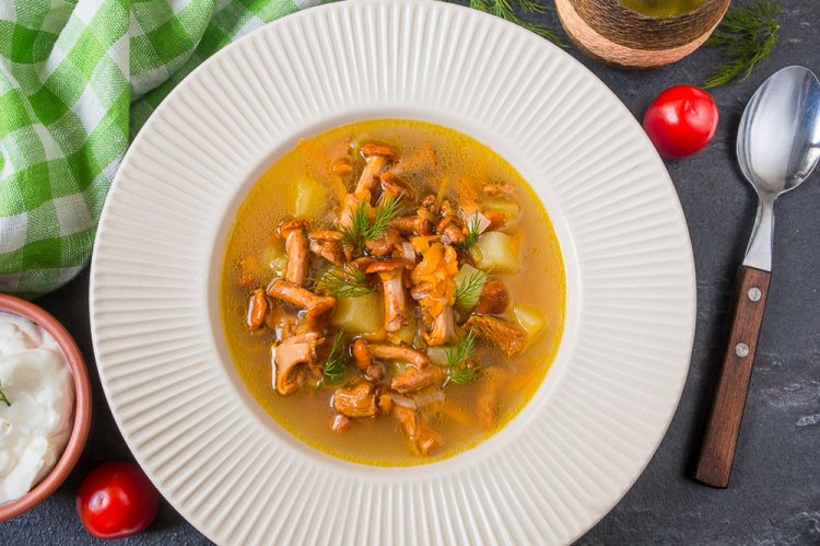 Chanterelle, Potato, and Butter Soup