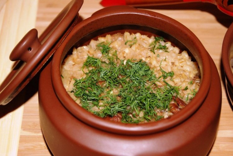 Rice with Stewed Meat in the Oven