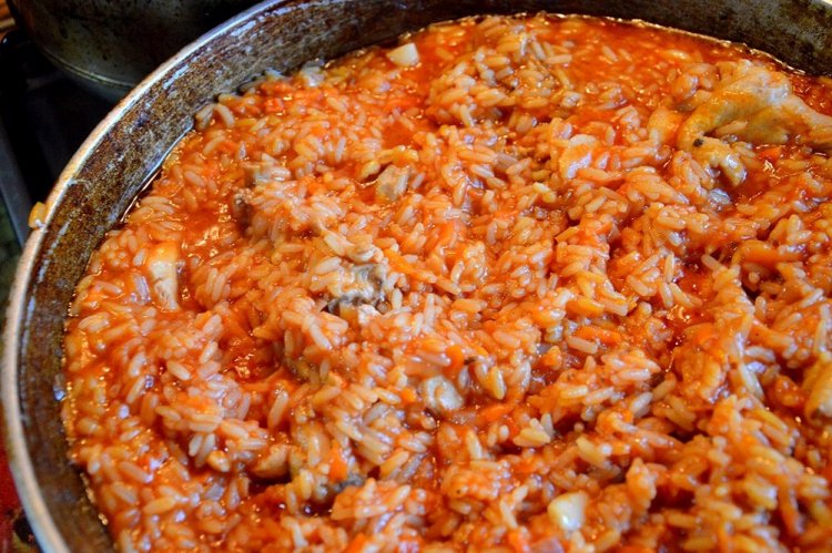 Rice with Stewed Meat and Tomato Paste