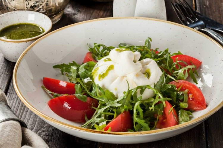 Burrata and Salmon Salad