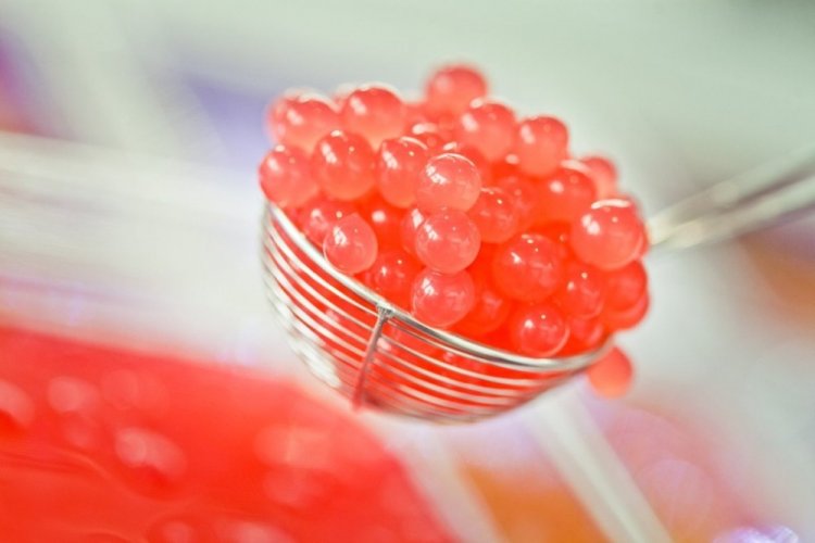 Popping Watermelon Pearls for Bubble Tea