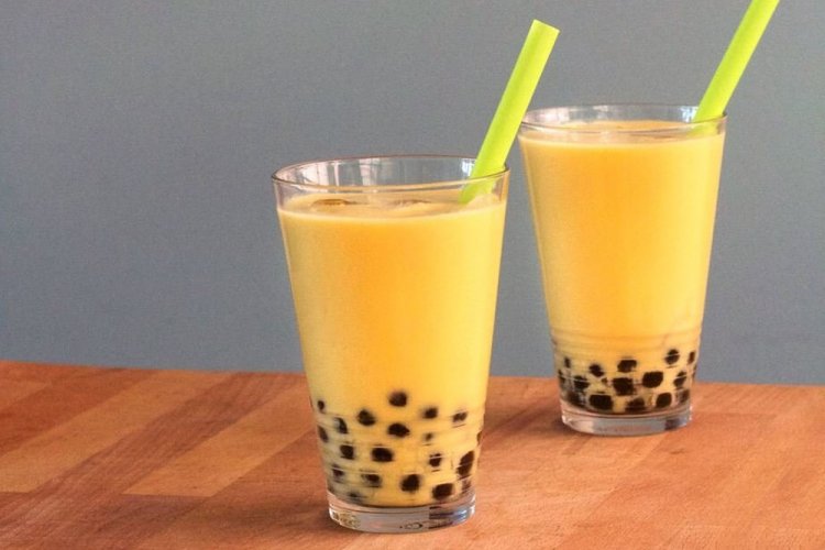 Peach Bubble Tea