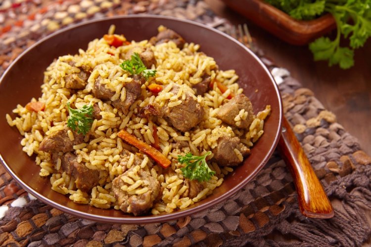 Pilaf with Beef in an Afghan Kazan