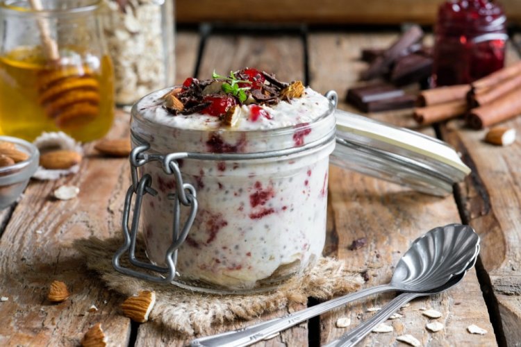 Ryazhenka Overnight Oats in a Jar