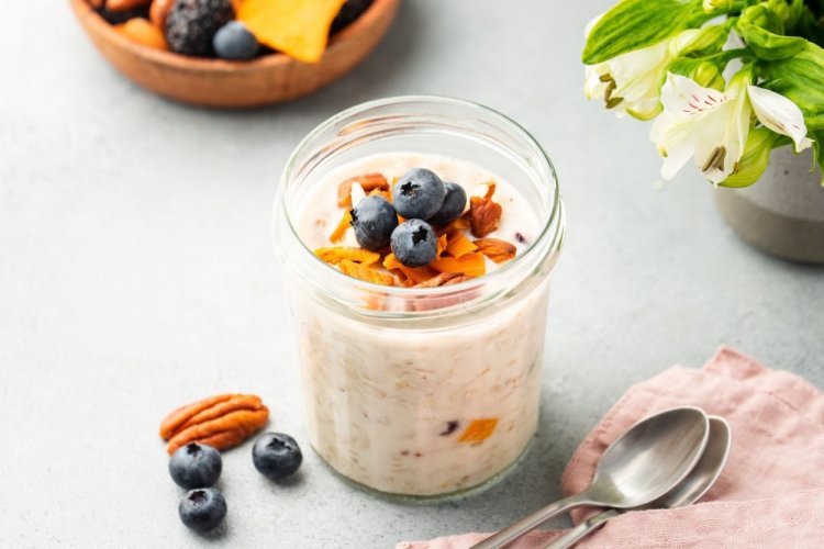 Apricot and Prune Overnight Oats in a Jar