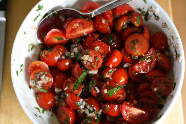 Tomates en salsa de soja