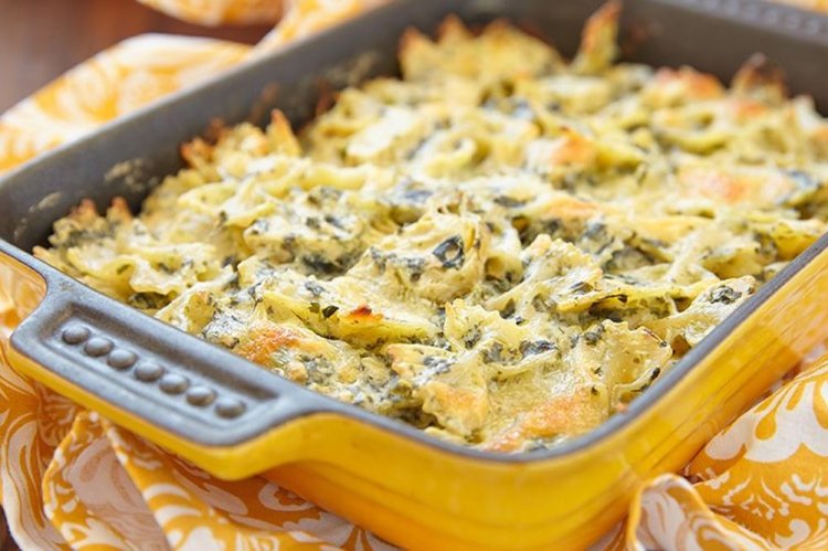 Baked Mac and Cheese with Spinach