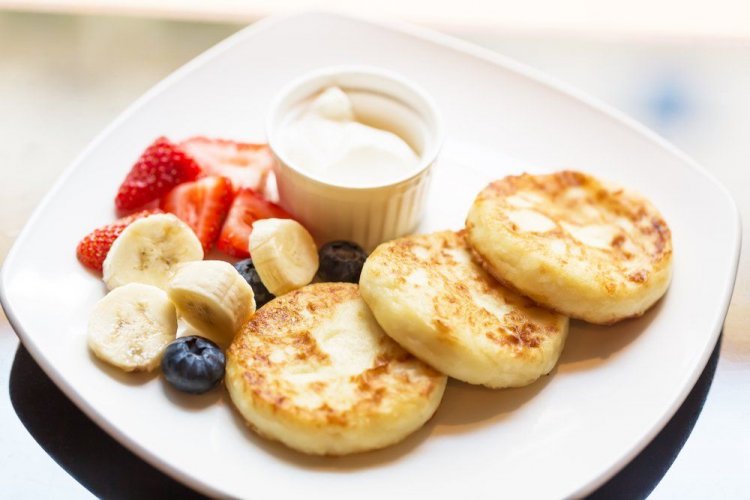 Cottage Cheese Pancakes with Banana
