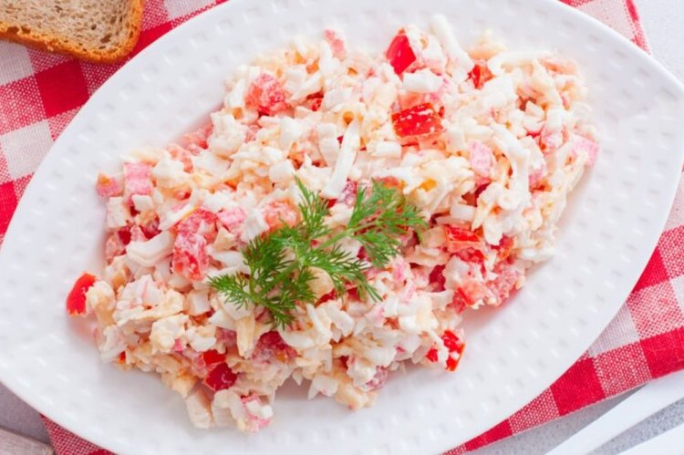 Crab Salad with Cottage Cheese