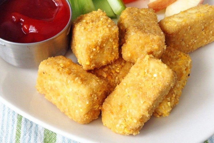 Tofu frito empanado