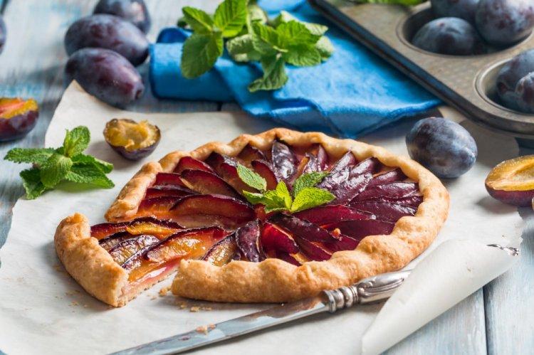 Cottage Cheese Galette with Plums