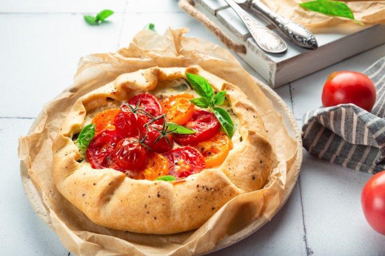Cottage Cheese Galette with Tomatoes
