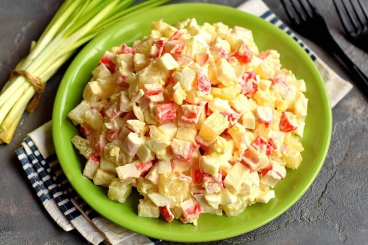 Crab Stick and Pineapple Salad