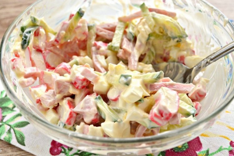 Crab Stick and Ham Salad for the Holiday Table