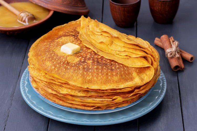 Pumpkin Ryazhenka Pancakes