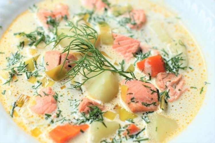 Finnish Fish Soup with Cream and Rice