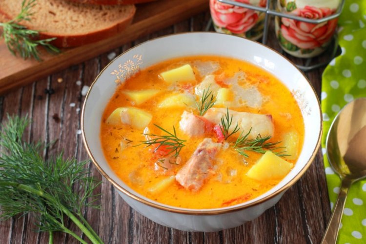 Finnish Fish Soup with Cream, Salmon, and Pike-Perch